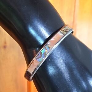 Abalone & Mother Of Pearl Bangle Bracelet